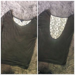 AMERICAN EAGLE Green Lace Shirt